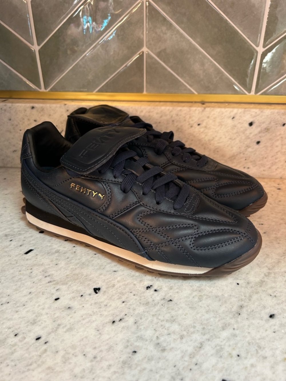 PUMA Women’s Fenty X Avanti Lace Up Sneaker Shoes- L Club Navy